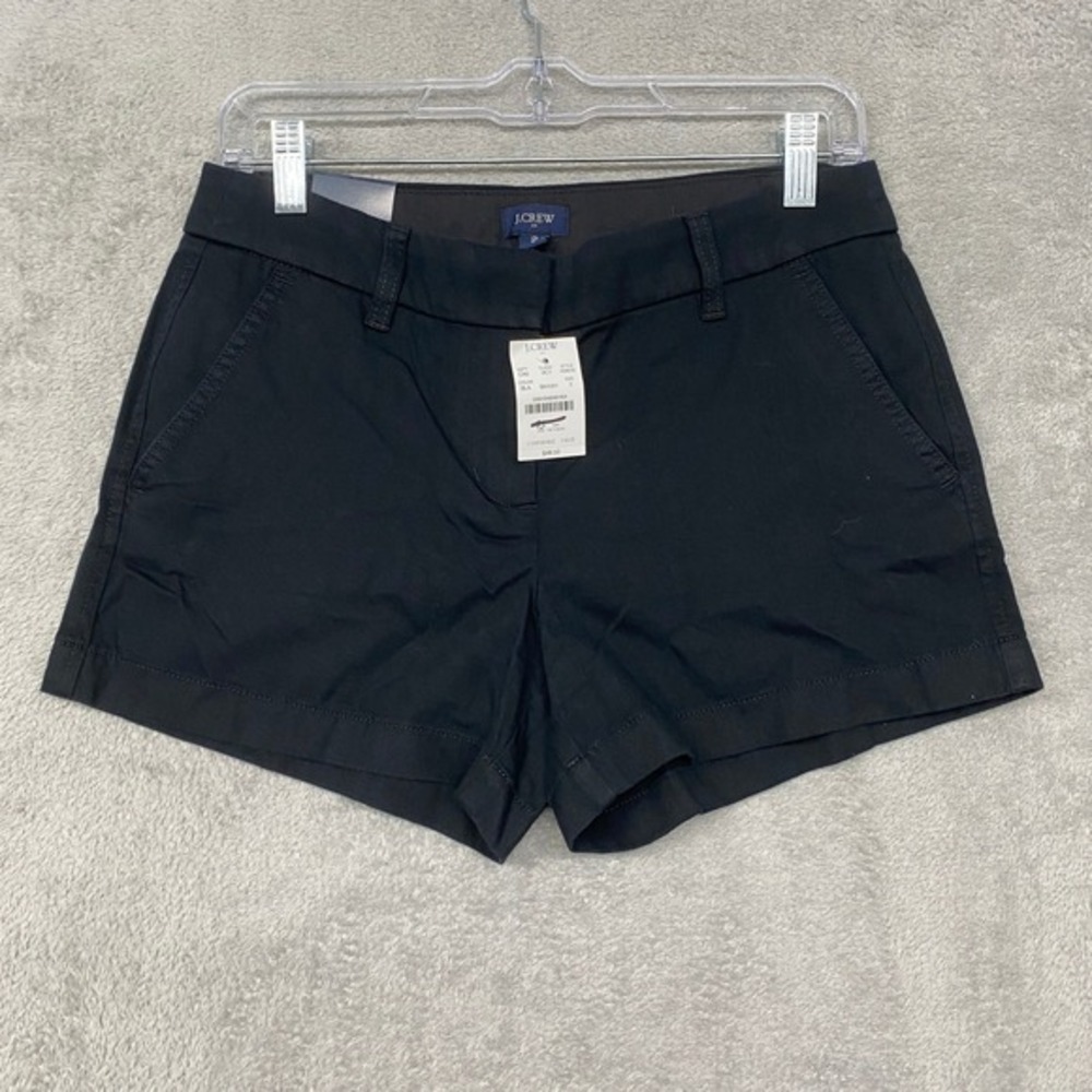 J Crew Shorts Womens 2 Black Shorts Casual Summer Cotton Classic 3.5" H5616 - Picture 4 of 9